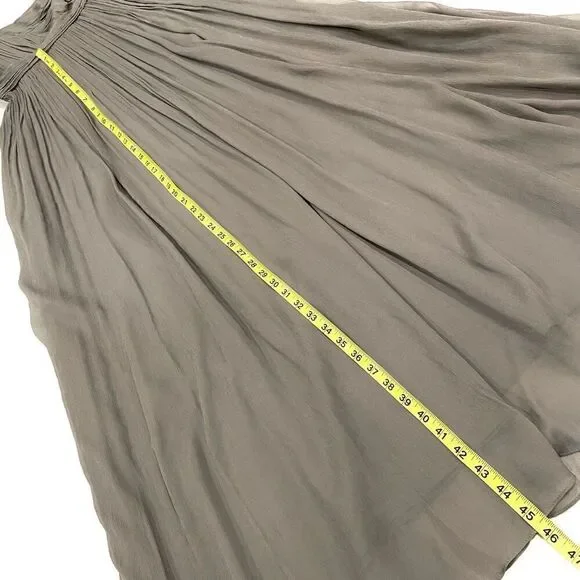 J. CREW Long Silk Chiffon Dress in Gray